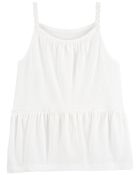 Kid 2-Piece Crinkle Jersey Strap Tank &  Floral Linen Shorts Set
, image 3 of 4 slides