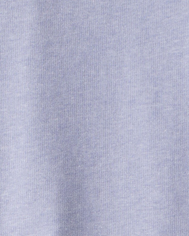 Girls 2-Piece French Terry Long-Sleeve Tee & Pant Set - Blue, image 3 of 4 slides