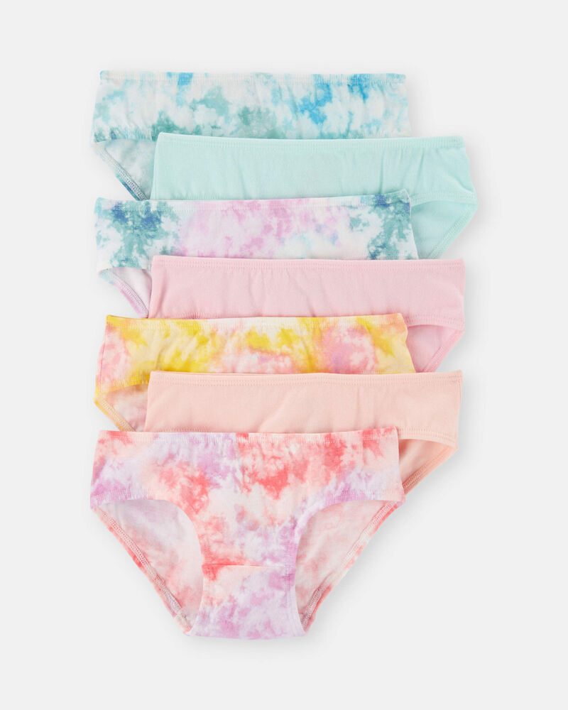 Girls 7-Pack Print Hipster Underwear - Pink/Blue, image 1 of 2 slides