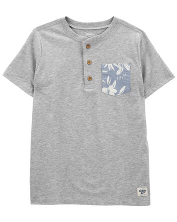 Kid Henley Pocket Tee, 