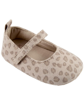 Baby Leopard Print Mary Jane Baby Shoes, 