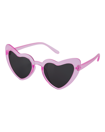 Kid Heart Frame Sunglasses - Pink, 