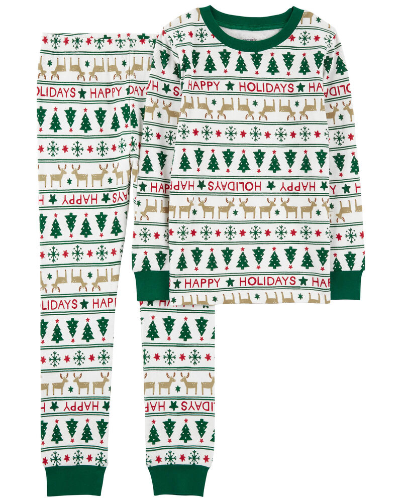 Kid 2-Piece Fair Isle 100% Snug Fit Cotton Pajamas, image 1 of 3 slides