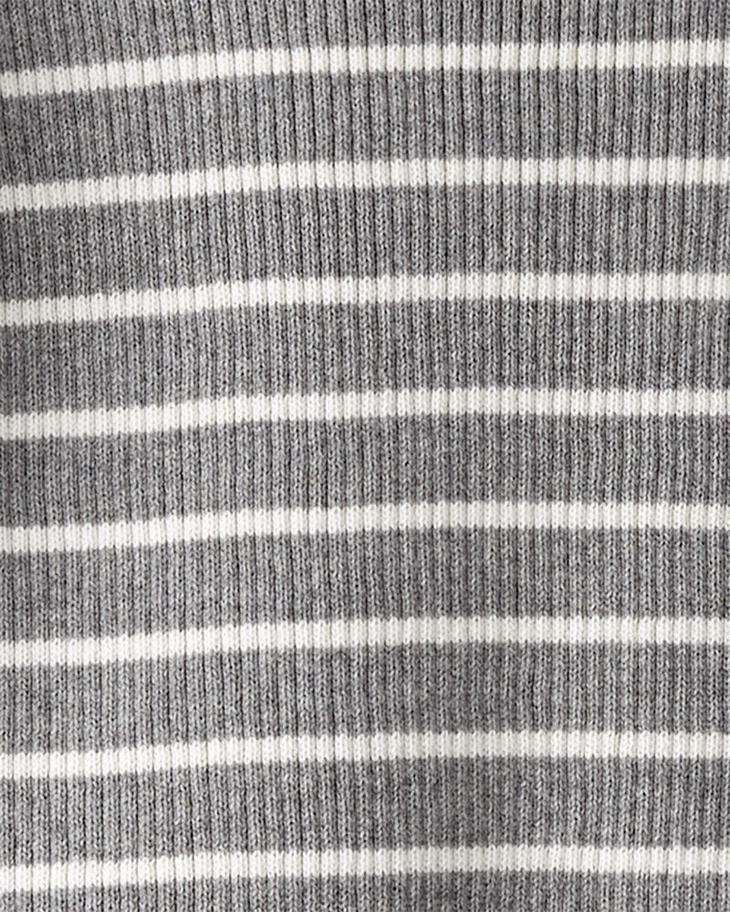 Toddler Organic Cotton Ribbed Sweater Knit Set in Stripes, image 3 of 4 slides