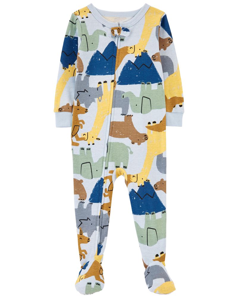 Baby 1-Piece Dinosaur 100% Snug Fit Cotton Footie Pajamas, image 1 of 4 slides
