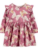 Pink - Baby Butterfly Jersey Dress