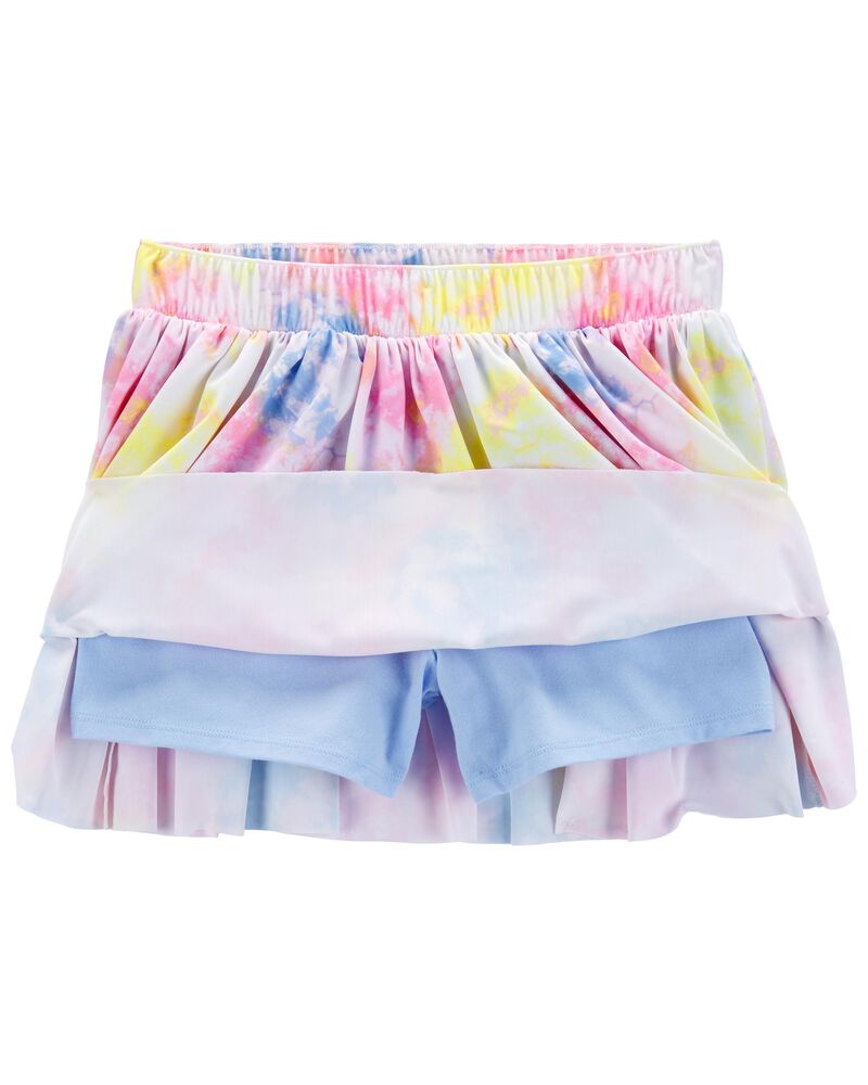 Kid Cloud Dye Active Skort, image 2 of 3 slides