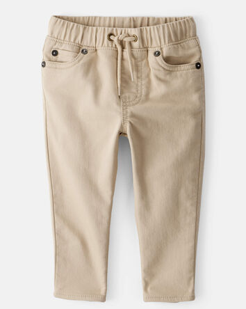 Baby Boy Cotton Pull-On Fashion Pants - Tan, 