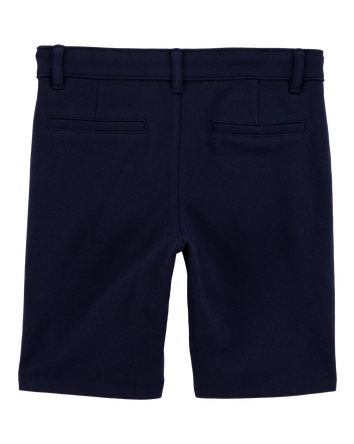Kid Ponte Knit Uniform Pants - Navy, 