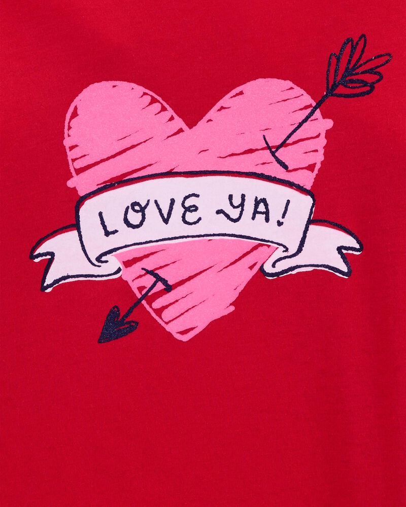 Kid Love Ya Valentine's Day Cotton Blend Graphic Tee, image 2 of 3 slides