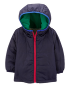 Baby Colorblock Faux Sherpa Mid-Weight Jacket, image 3 of 4 slides