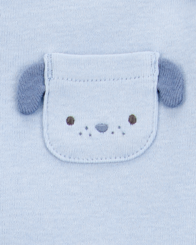 Baby Boy 5-Pack Dog Short-Sleeve Cotton Bodysuits - Blue, image 3 of 8 slides
