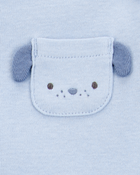 Baby Boy 5-Pack Dog Short-Sleeve Cotton Bodysuits - Blue, image 3 of 8 slides