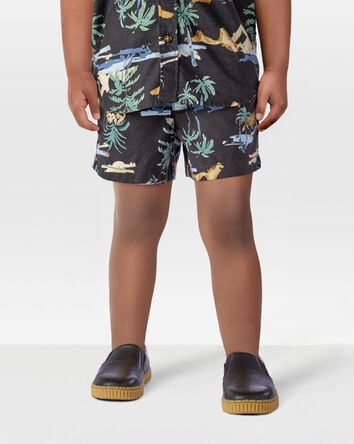 Toddler Tropical Print Pull-On Short, 