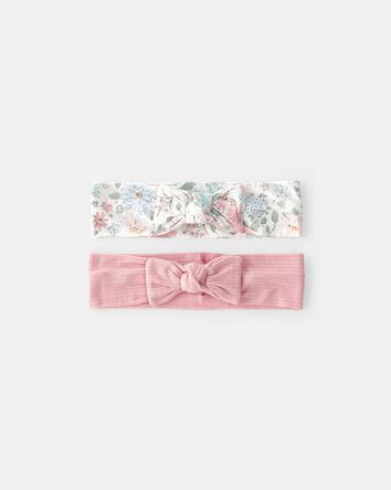 Baby Girl Butterfly Garden PurelySoft Headbands - Pink/Ivory, 