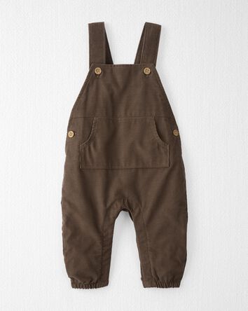 Baby Organic Cotton Corduroy Overalls in Brown, 