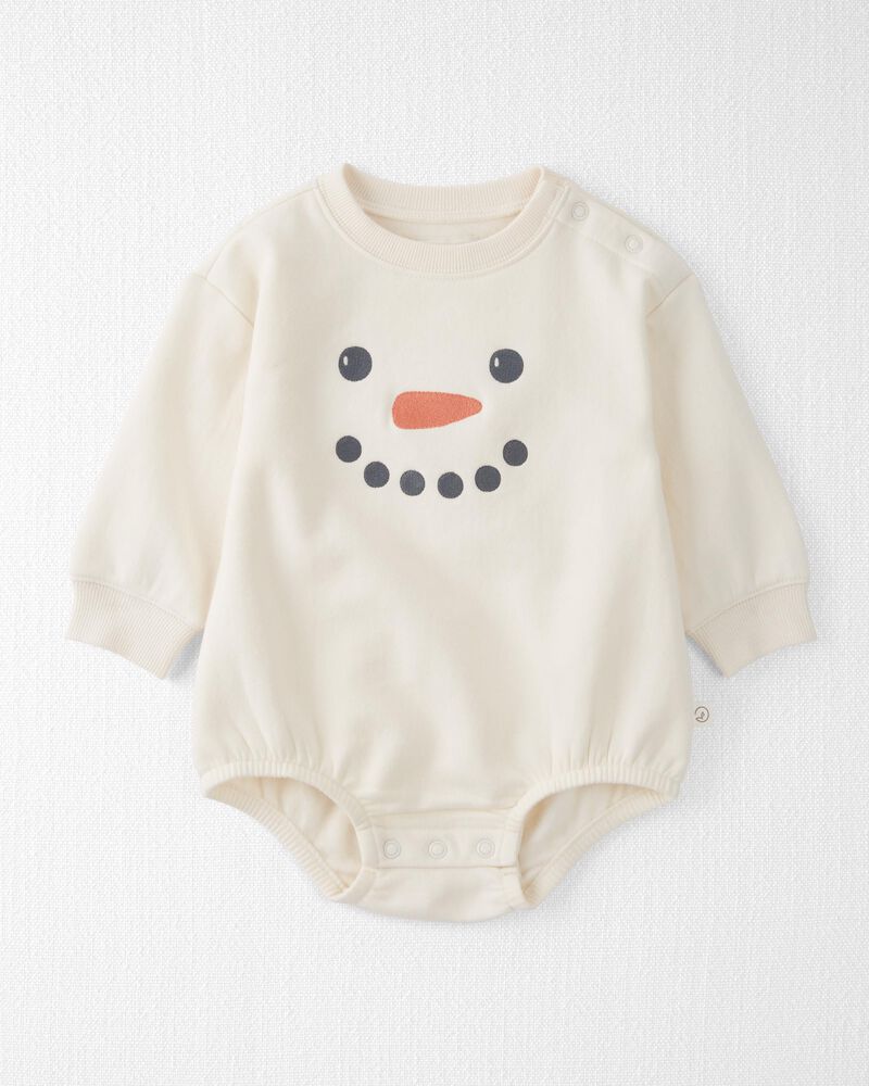 Snowman Bubble Bodysuit Made With Organic Cotton, image 1 of 4 slides