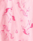 Kid 2-Pack Unicorn Hearts Nightgowns - Pink, image 4 of 5 slides