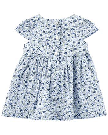 Baby Floral Print Dress and Headwrap Set, 
