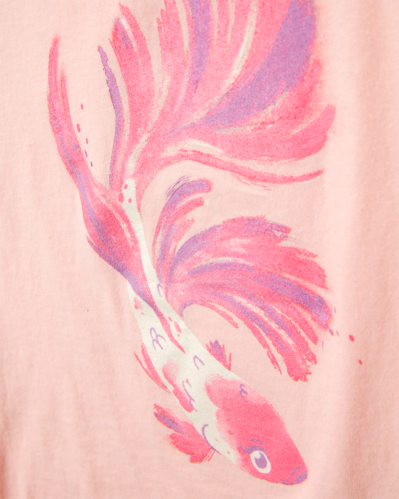 Kid Fish Short-Sleeve Graphic Tee - Orange, image 2 of 4 slides
