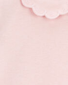Toddler Scalloped Collar Short-Sleeve Top - Pink, image 2 of 3 slides
