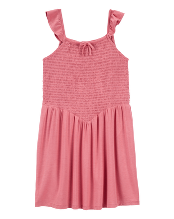 Kid Smocked Tank Dress - Pink, 