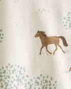Baby Organic Cotton Sleep & Play Pajamas in Wild Horses, image 3 of 5 slides