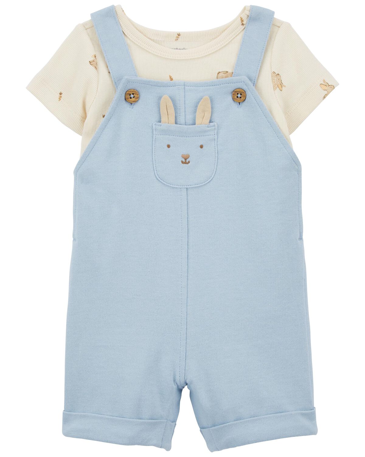 Carter's Thermal Bodysuit Kitty Patch - Blue