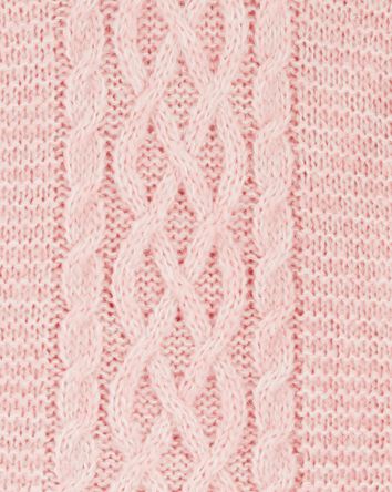 Toddler Cable Knit Hooded Sweater, 