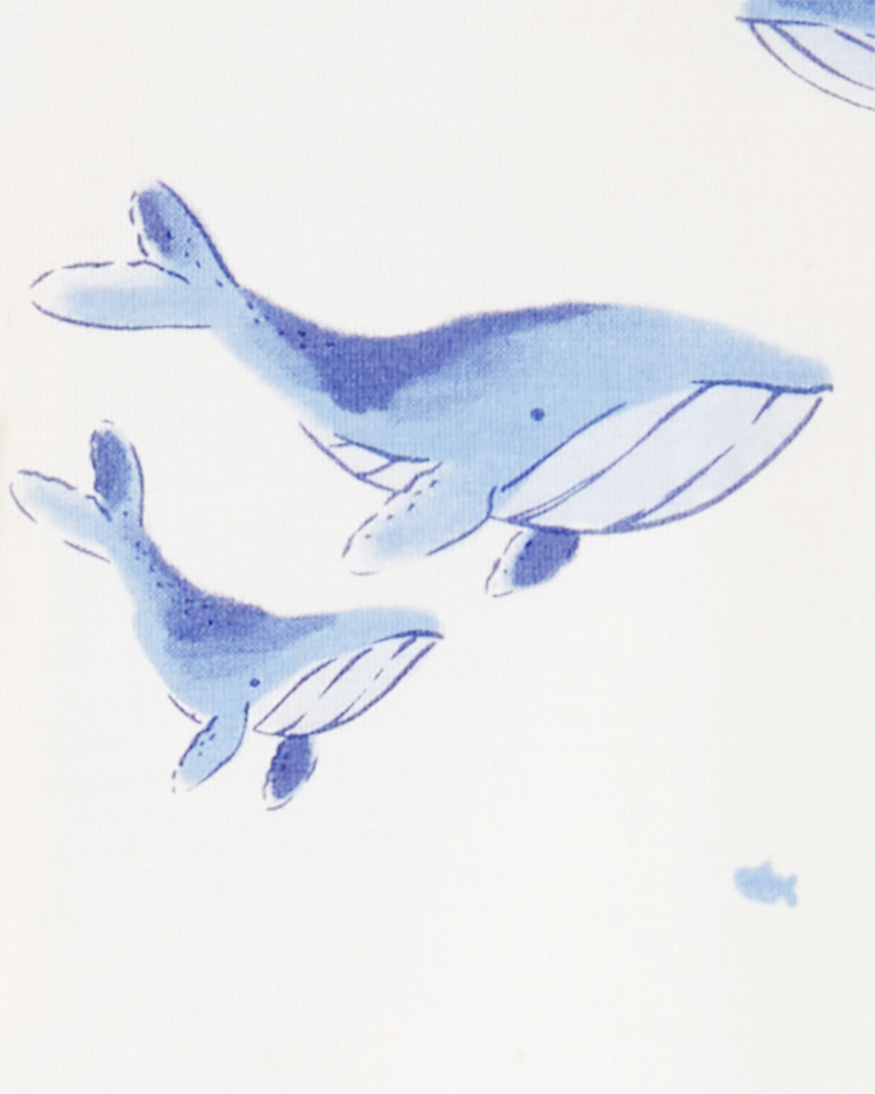 Baby Boy 1-Piece Whale PurelySoft Footie Pajamas, image 3 of 5 slides
