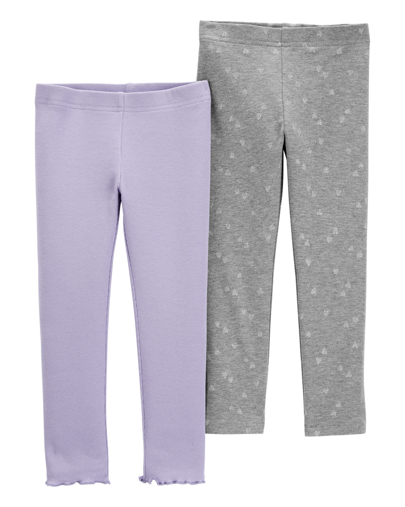 Toddler 2-Pack Glitter Leggings, image 1 of 3 slides