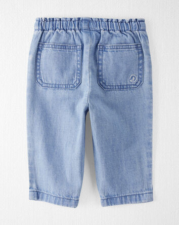 Baby Organic Cotton Chambray Pants, 