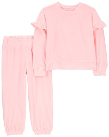 Toddler 2-Piece Fuzzy Velboa Outfit Set, 