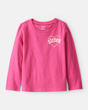 Toddler Girl Sisterhood Long-Sleeve Graphic Tee - Pink, 