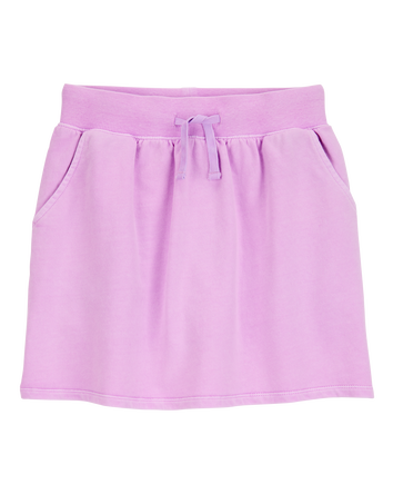 Kid Active Drawstring French Terry Skort - Purple, 