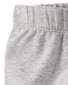 Baby 2-Pack Organic Cotton Pants in Heather Grey & Deep Teal, image 3 of 5 slides