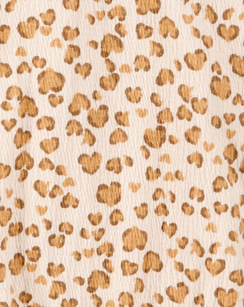 Kid 2-Piece Leopard Print Short Set - Brown, 