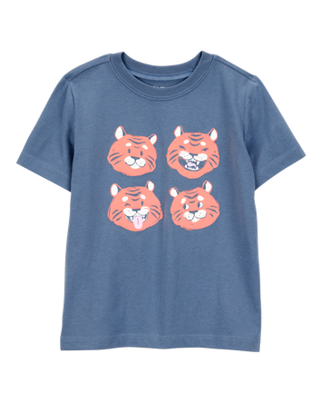 Toddler Tiger Short-Sleeve Graphic Tee - Blue, 