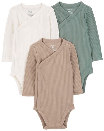 3-Pack Side-Snap Bodysuits, 