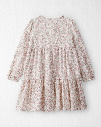 Girls Organic Cotton Dress in Prairie Blossom Print, 