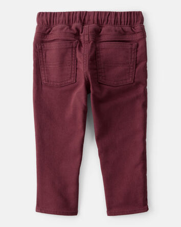 Baby Boy Cotton Pull-On Fashion Pants - Red, 