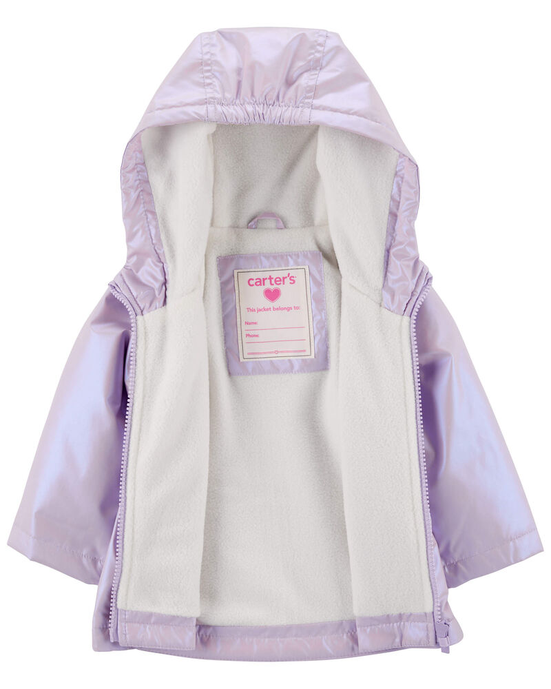 Baby Lavender Shine Mid-Weight Fleece-Lined Jacket, image 2 of 3 slides