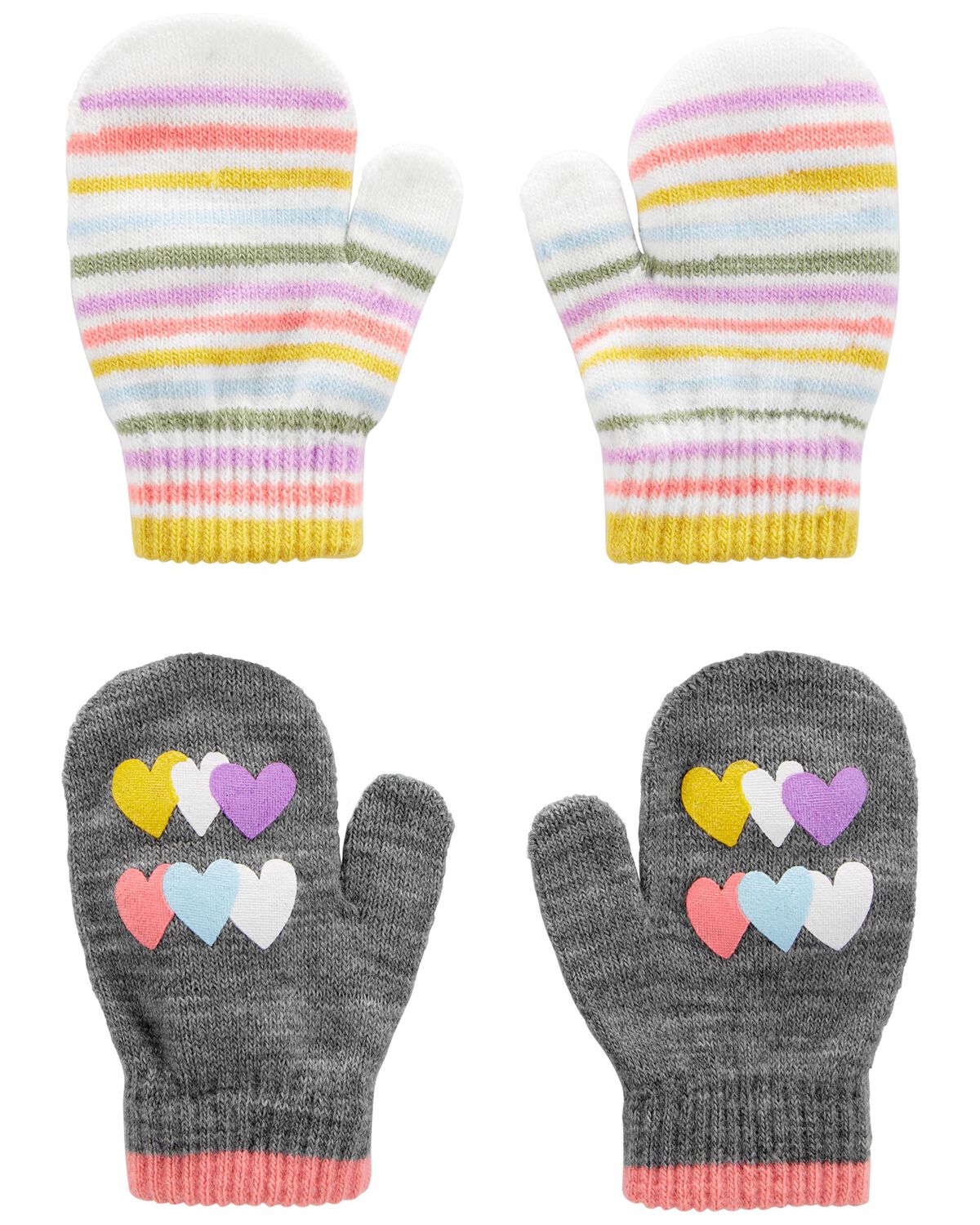 Multi Toddler 2Pack Gripper Mittens