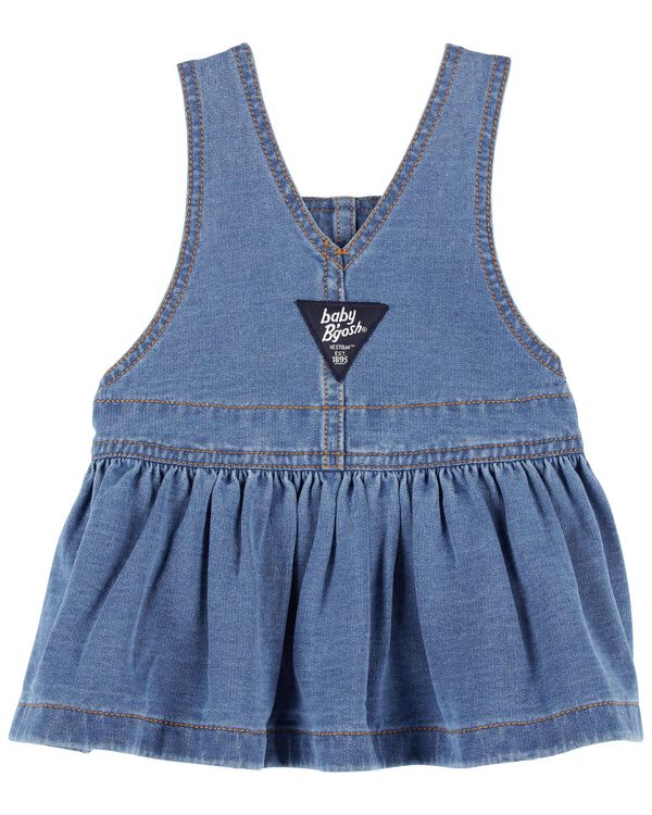 Blue Baby Knit-Like Denim Jumper Dress | carters.com