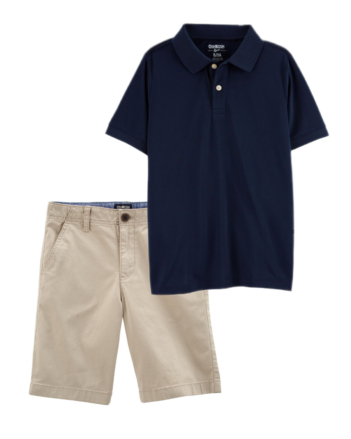 Multi Toddler Piqué Uniform Polo & Short Set