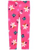 Pink - Kid Floral Capri Leggings