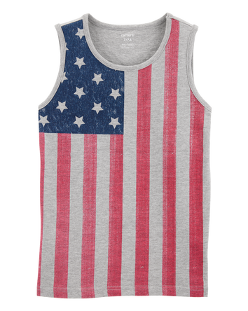 Kid 4th Of July American Flag Tank, 