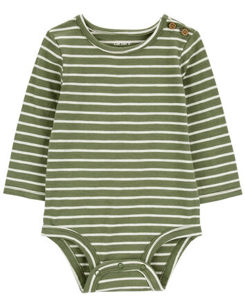 Baby Striped Long-Sleeve Bodysuit, 