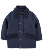 Toddler Midweight Button-Front Parka, image 1 of 3 slides