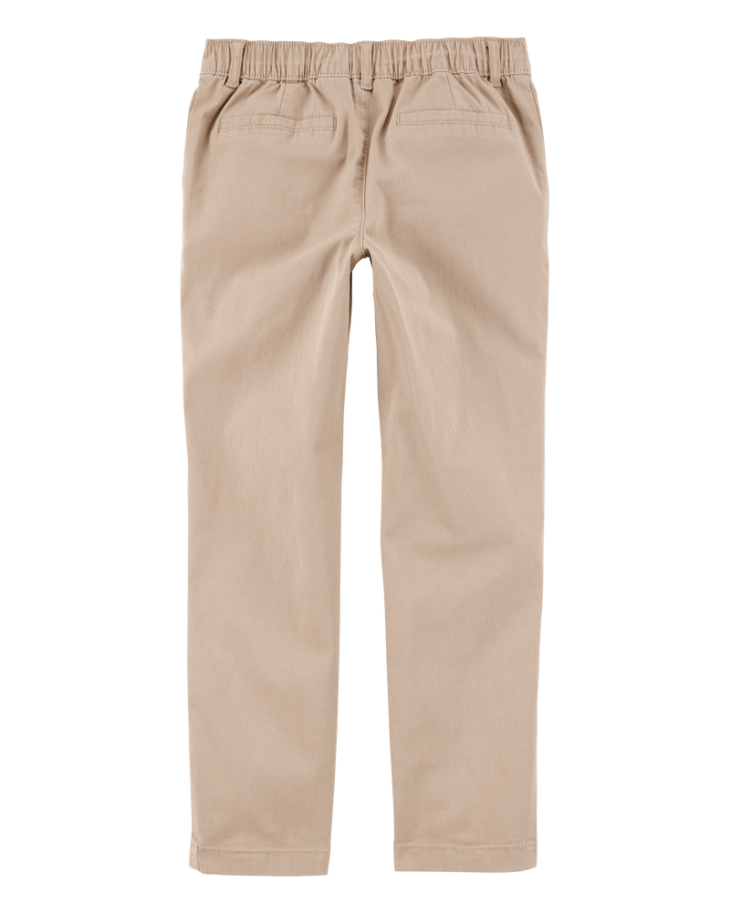 Kid Stretch Chino Uniform Pants - Khaki, image 2 of 4 slides